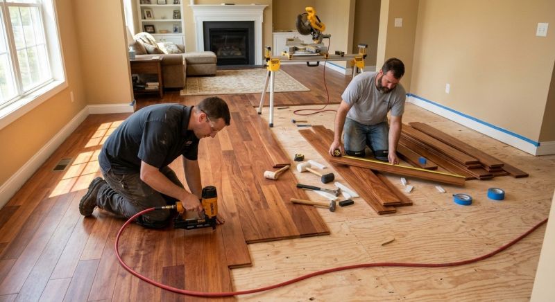 Cherry Floor Installation in Dover, FL
