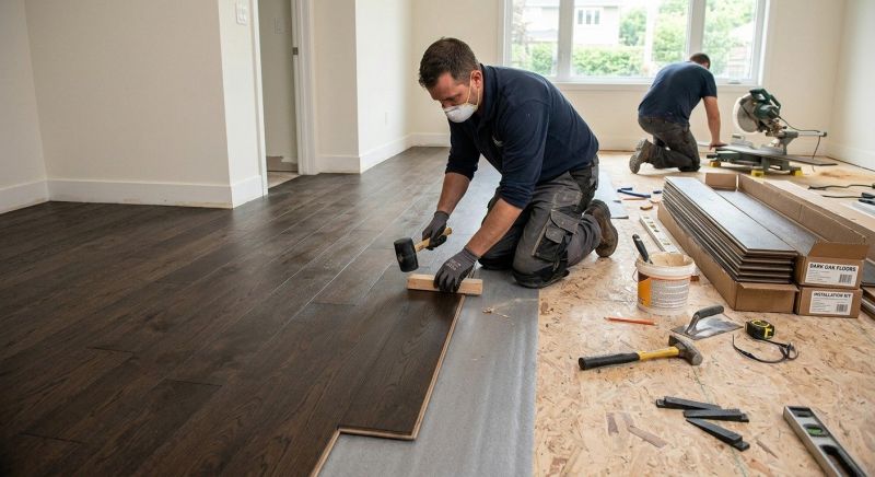 Dark Wood Floor Installation in Riverview, FL