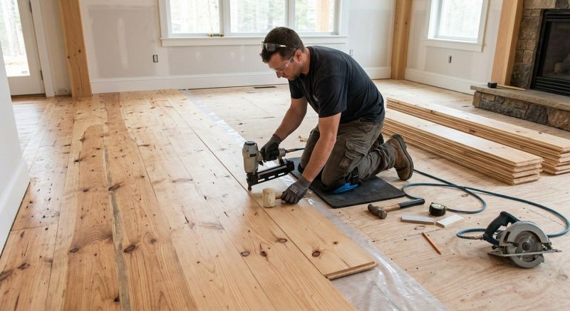 Pine Floor Installation in Riverview, FL